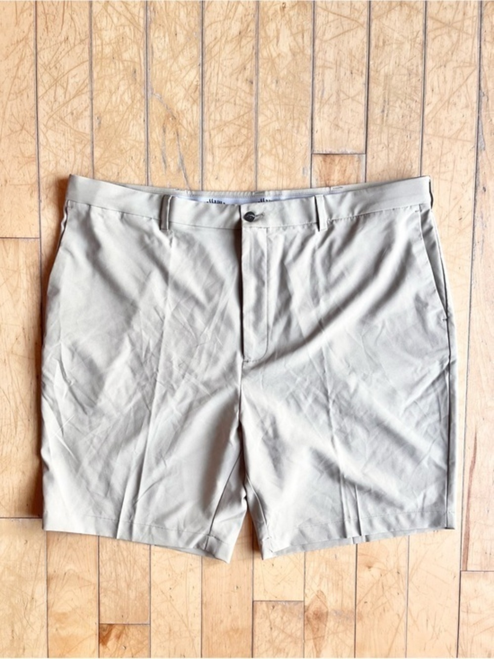 Callaway Performance Golf Shorts Beige Stretch Flat Front Size 44